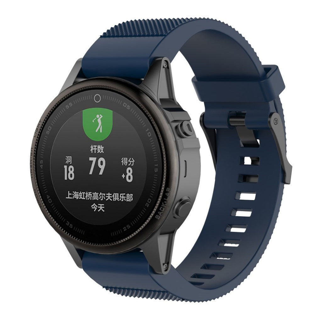 Vildt fint Garmin Fenix 5S Silikone Rem - Blå#serie_10