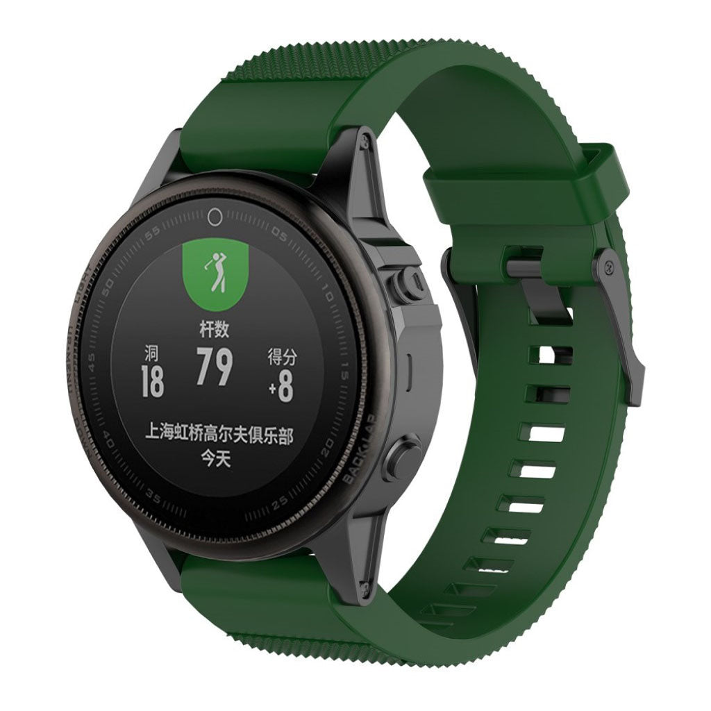 Vildt fint Garmin Fenix 5S Silikone Rem - Grøn#serie_2