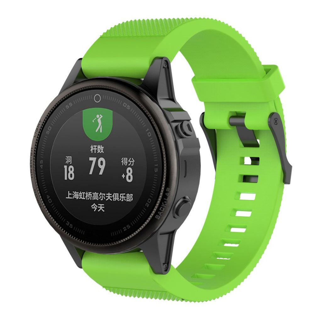 Vildt fint Garmin Fenix 5S Silikone Rem - Grøn#serie_5