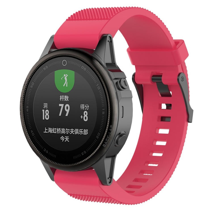 Vildt fint Garmin Fenix 5S Silikone Rem - Pink#serie_7