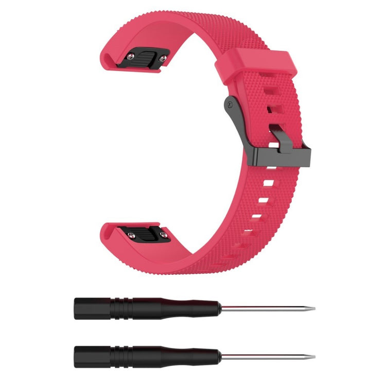 Vildt fint Garmin Fenix 5S Silikone Rem - Pink#serie_7