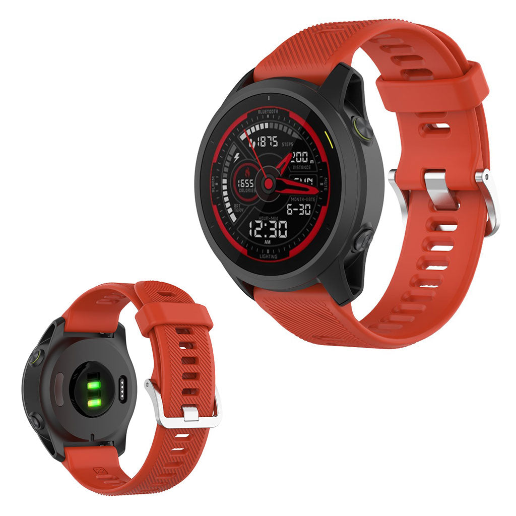 Super kønt Garmin Forerunner 745 Silikone Rem - Rød#serie_10