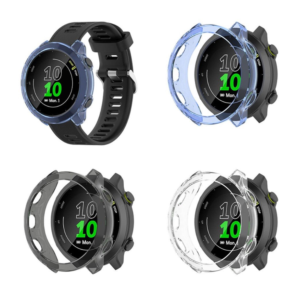 Garmin Forerunner 158 / Garmin Forerunner 55 Gennemsigtig Silikone Bumper  - Hvid#serie_1