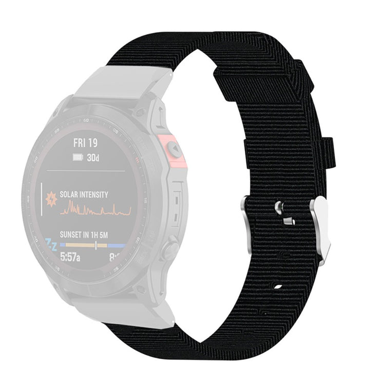 Rigtigt pænt Universal Garmin Nylon Rem - Sort#serie_2