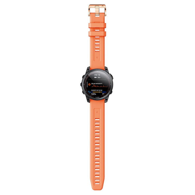 Helt vildt flot Garmin Fenix 7S Silikone Rem - Orange#serie_4