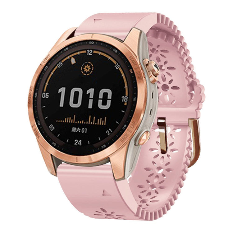 Fantastisk Universal Garmin Silikone Rem - Pink#serie_3