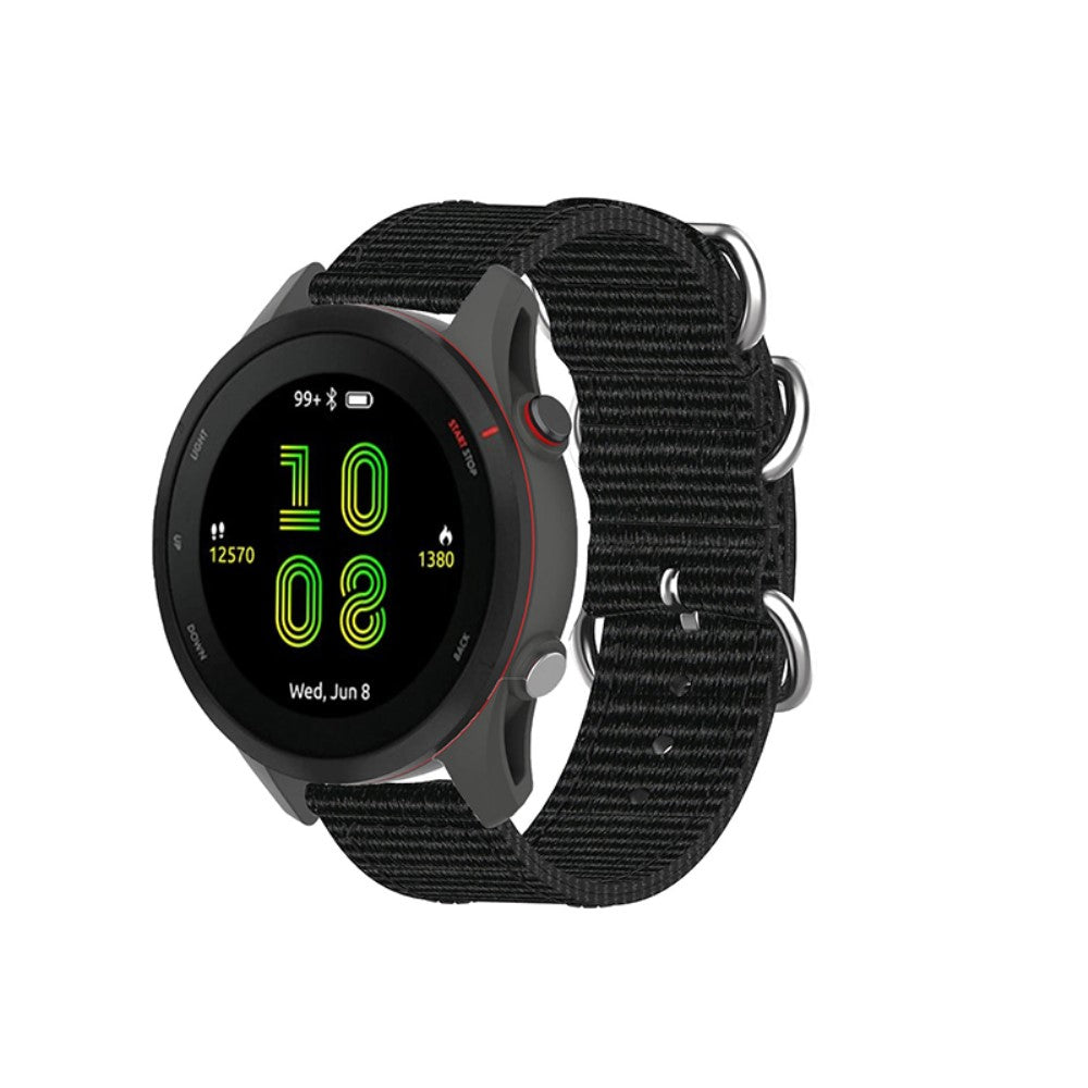 Rigtigt smuk Garmin Forerunner 255S Stof Urrem - Sort#serie_1