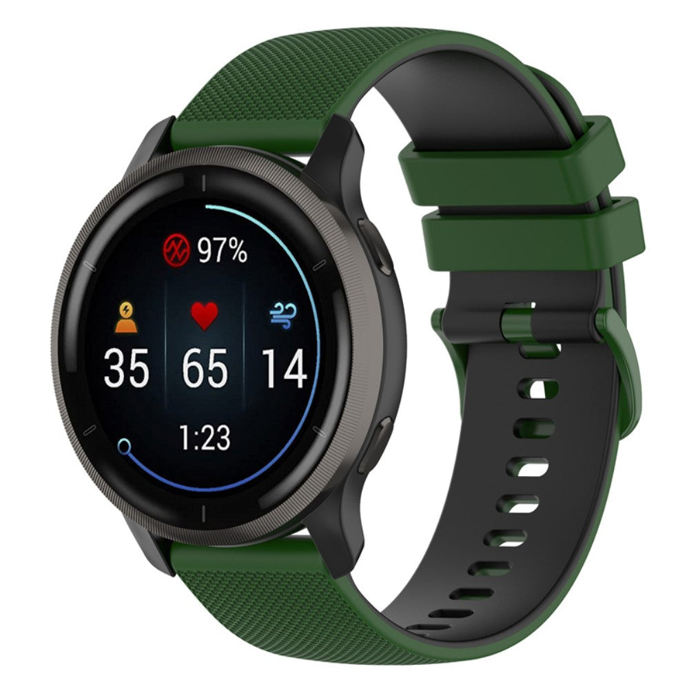 Mega fed Universal Garmin Silikone Urrem - Grøn#serie_7