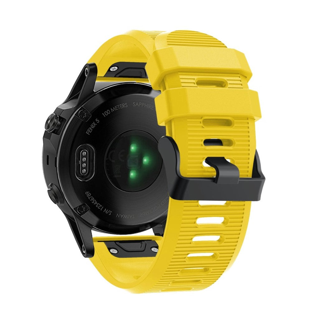 Super godt Garmin Fenix 5X Plus Silikone Rem - Gul#serie_6