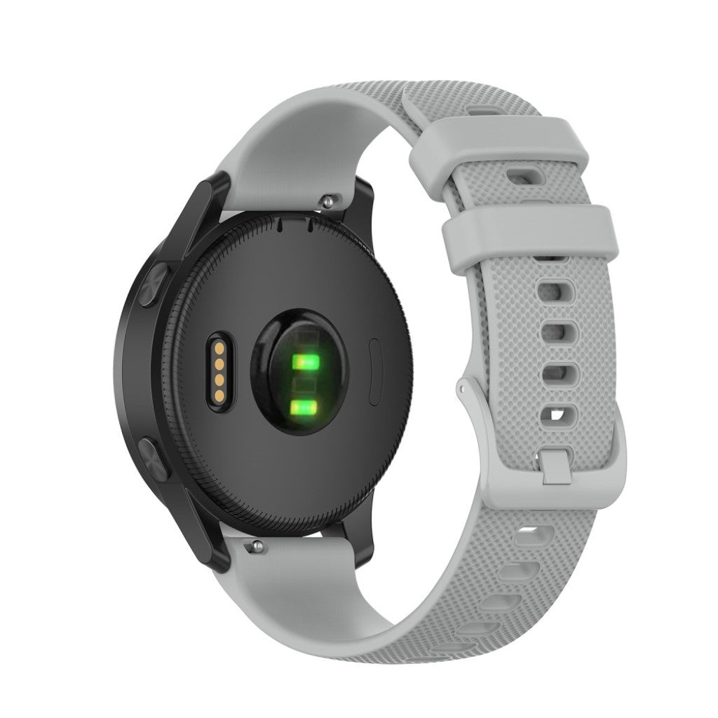 Mega nydelig Garmin Vivoactive 4 Silikone Rem - Sølv#serie_3