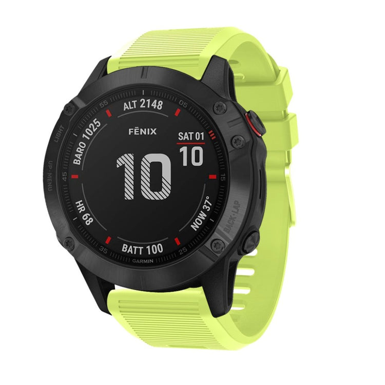 Sejt Garmin Fenix 6X Silikone Rem - Grøn#serie_7