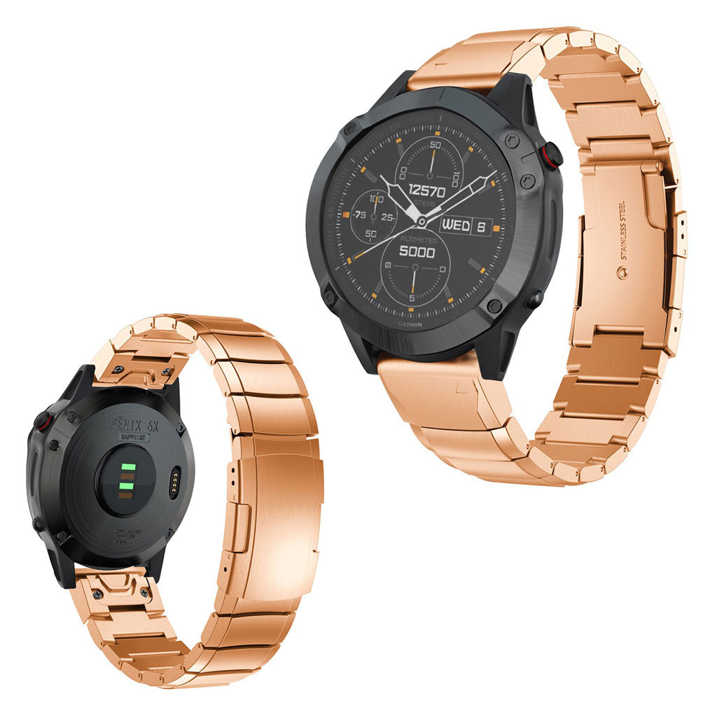 Mega flot Garmin Fenix 6X Metal Rem - Pink#serie_2