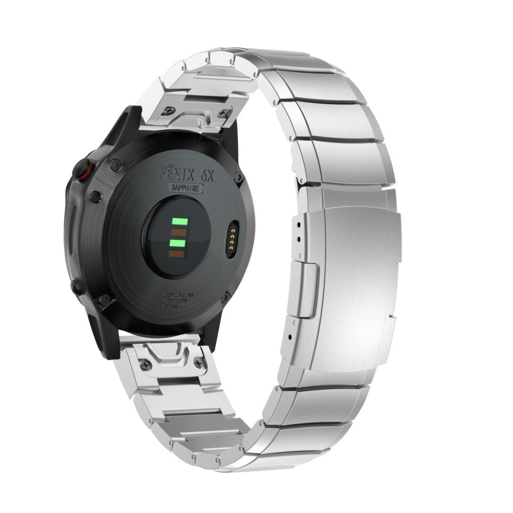 Helt vildt kønt Garmin Fenix 6X Metal Rem - Sølv#serie_3