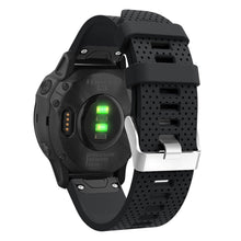 Helt vildt nydelig Garmin Fenix 6S Silikone Rem - Sort#serie_1