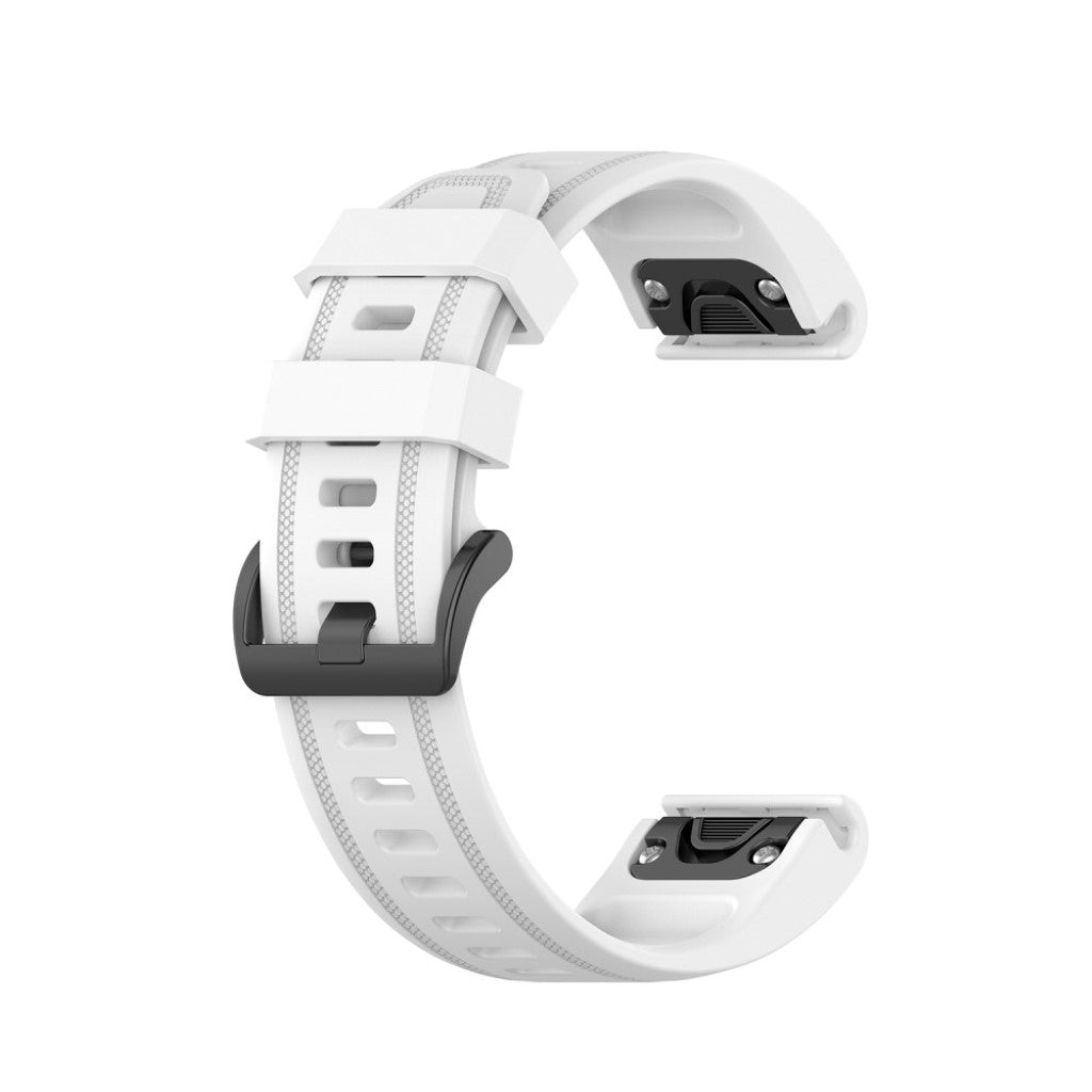 Rigtigt sejt Garmin Fenix 6S Silikone Rem - Hvid#serie_2