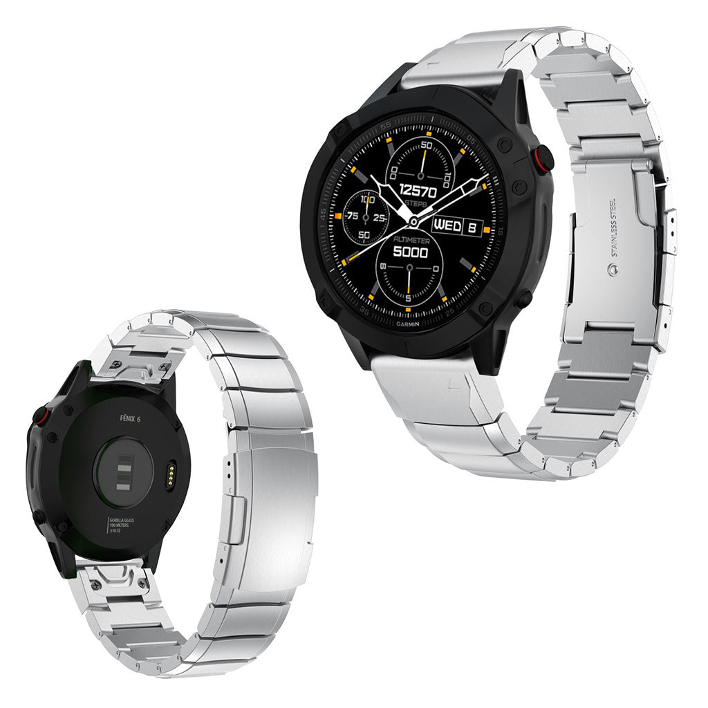 Alle tiders Garmin Fenix 6 Metal Rem - Sølv#serie_4