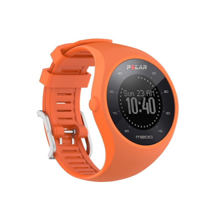 Rigtigt slidstærk Polar M200 Silikone Rem - Orange#serie_5