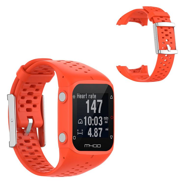 Elegant Polar M400 Silikone Rem - Orange#serie_3