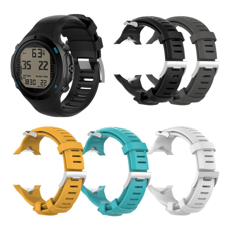 Mega fint Universal Suunto Silikone Rem - Sort#serie_1