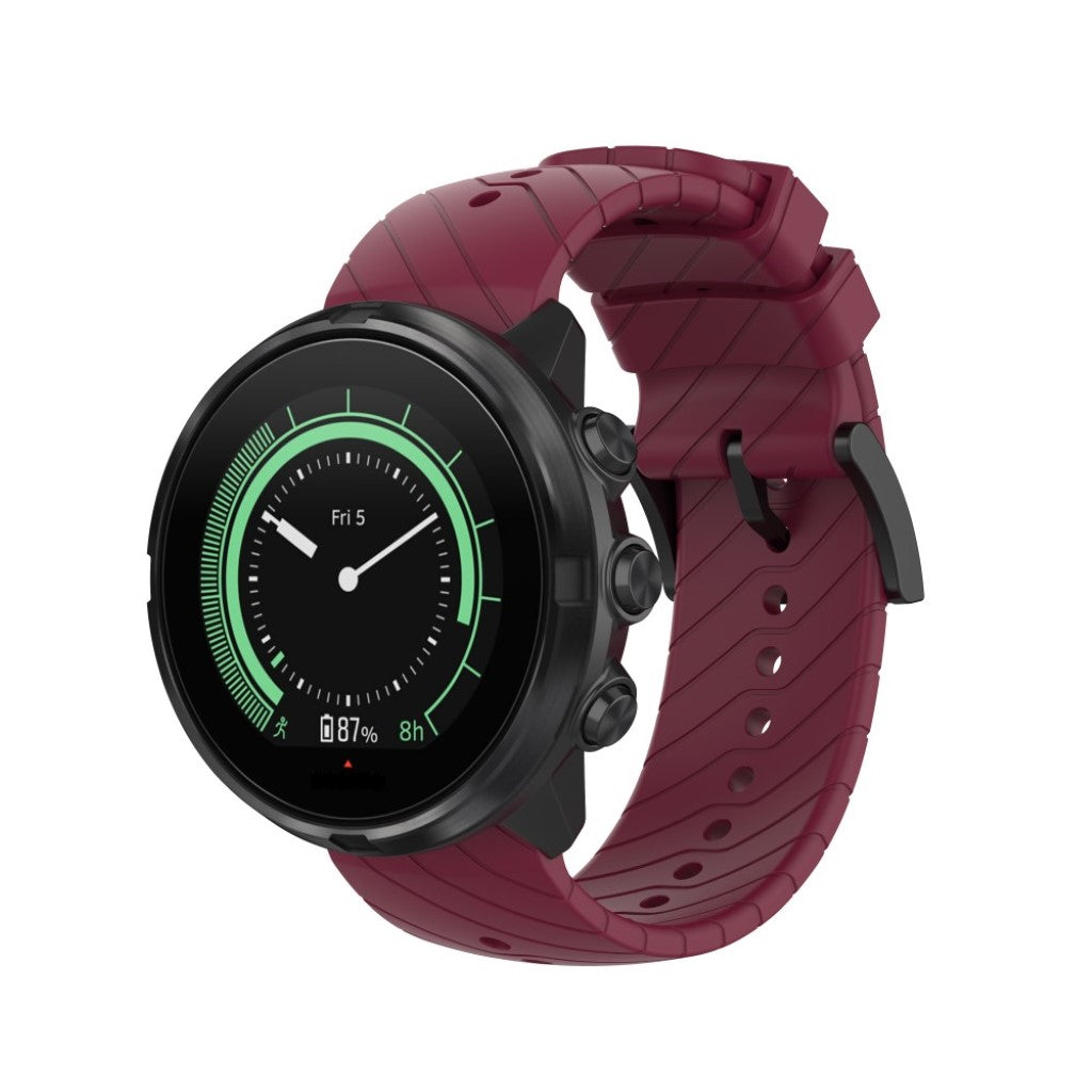 Super pænt Suunto 9 Silikone Rem - Rød#serie_4