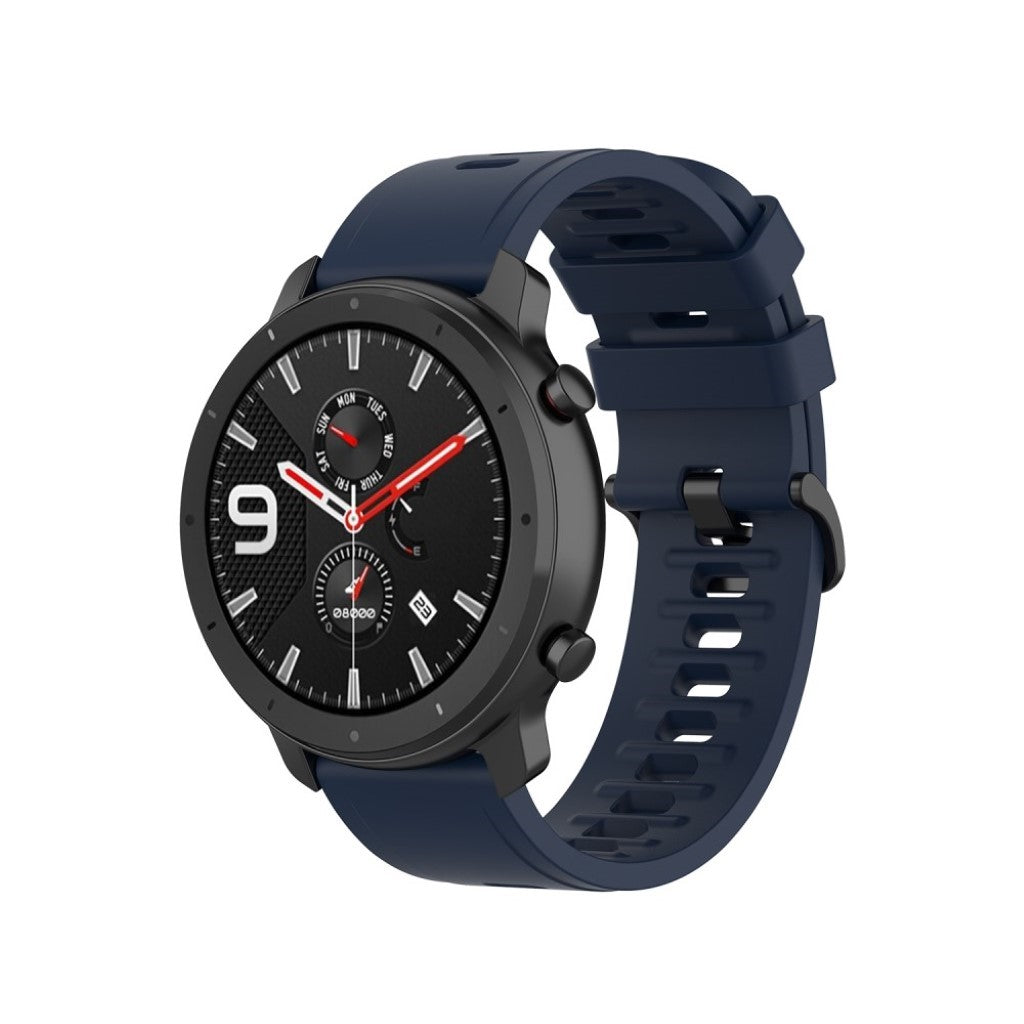 Vildt godt Amazfit GTR 47mm Silikone Rem - Blå#serie_9