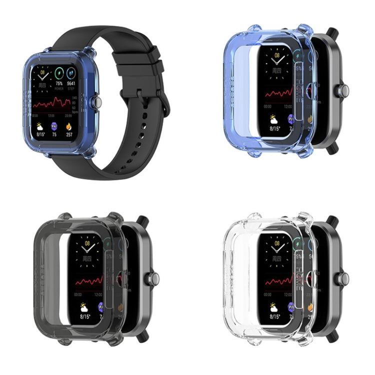 Universal Amazfit Gennemsigtig Silikone Bumper  - Sort#serie_2