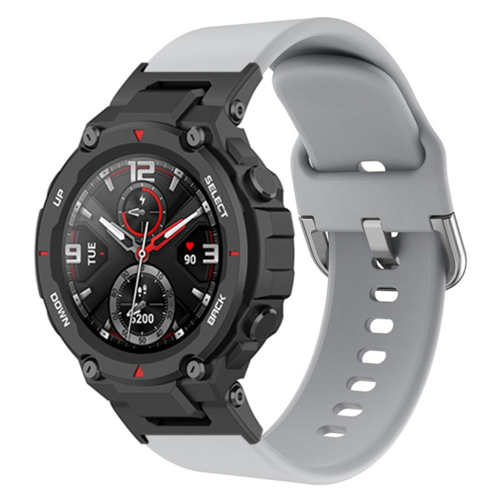 Tidsløst Amazfit T-Rex Pro / Amazfit Ares Silikone Urrem - Sølv#serie_8