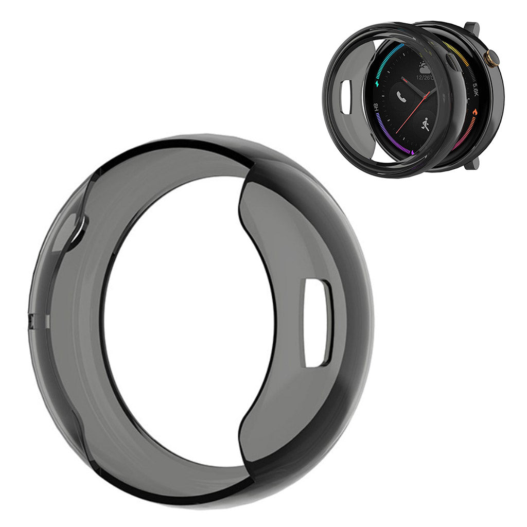 Amazfit Nexo Gennemsigtig Silikone Bumper  - Sort#serie_2