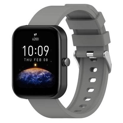 Super elegant Amazfit Bip 3 / Amazfit Bip S Silikone Urrem - Sølv#serie_5