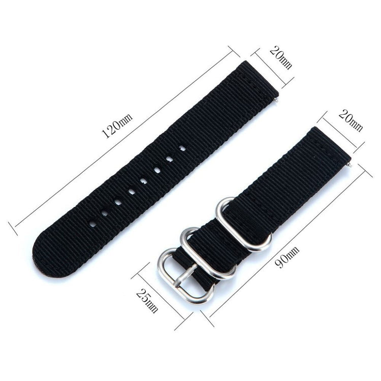 Mega cool Universal Ticwatch Nylon Rem - Sort#serie_1