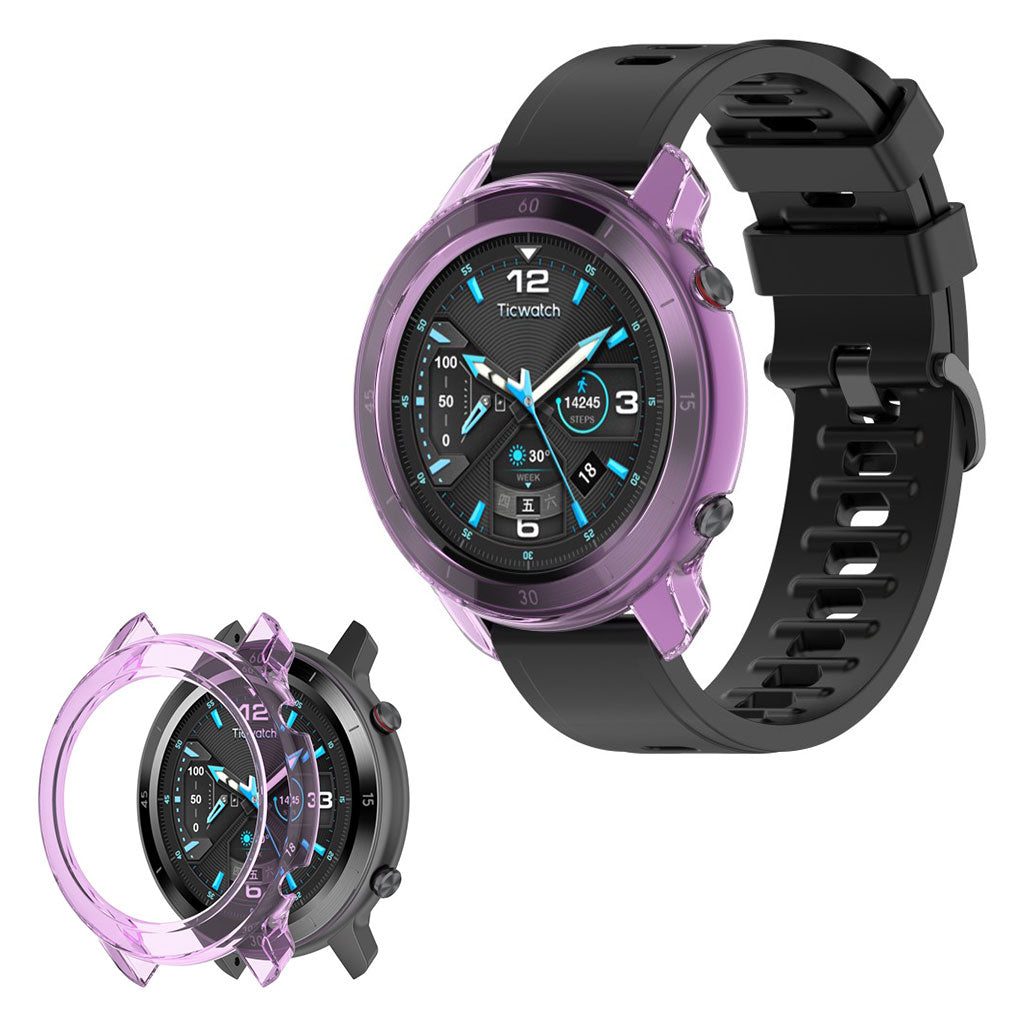 TicWatch GTX Gennemsigtig Silikone Bumper  - Lilla#serie_5